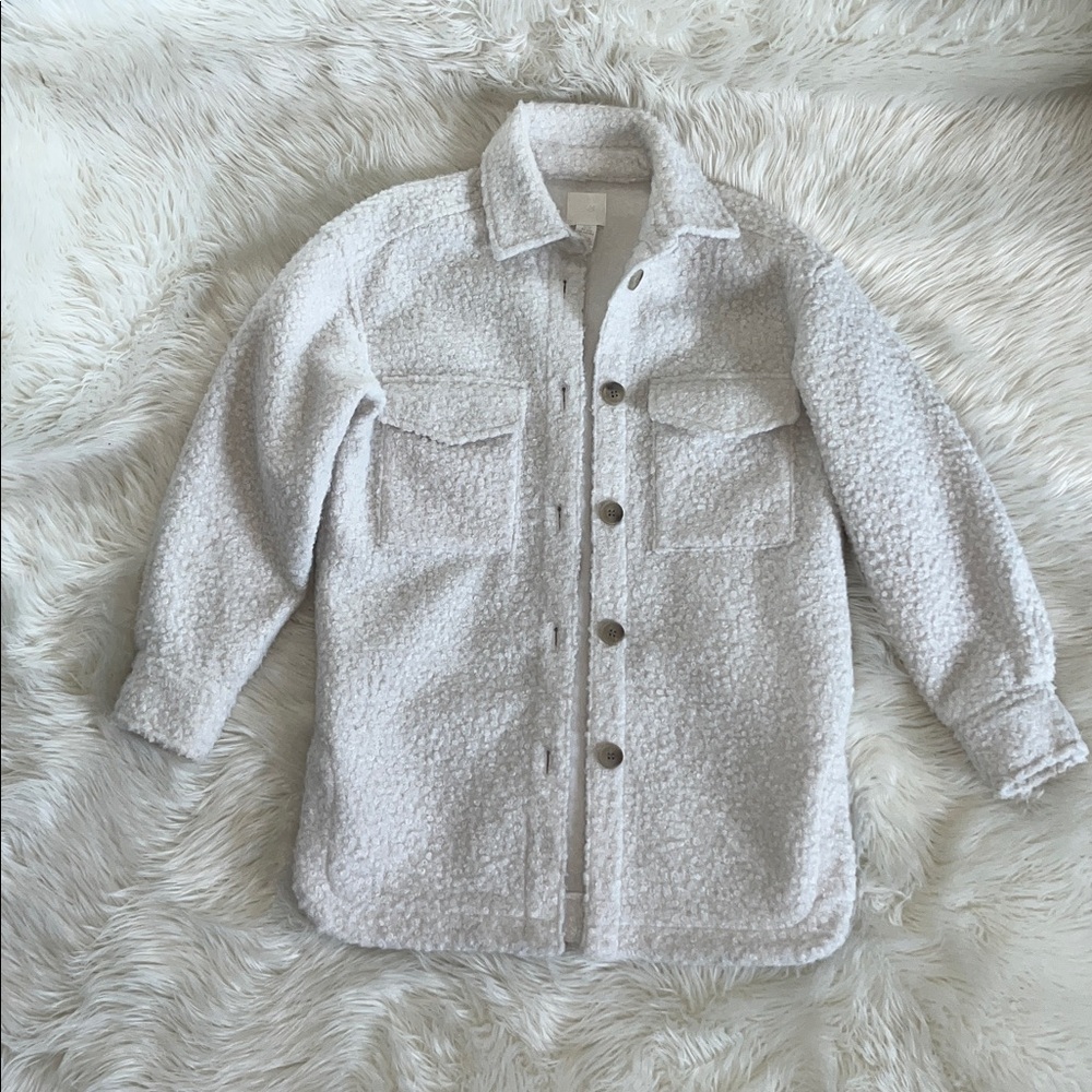 H&M Cream Sherpa Shacket